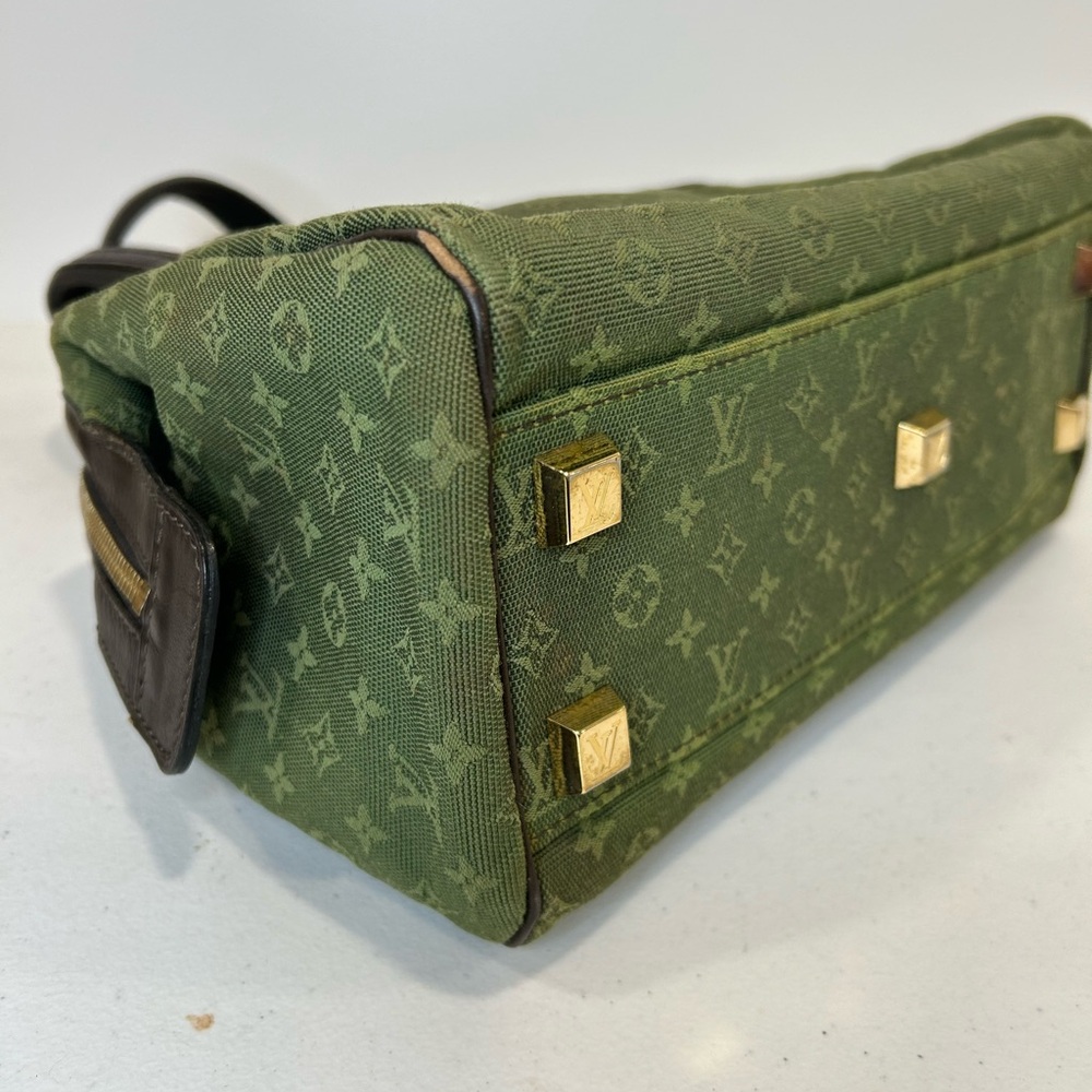 Louis Vuitton Olive Green Monogram Shoulder Bag with Dark Brown Trim - Picture 5 of 8